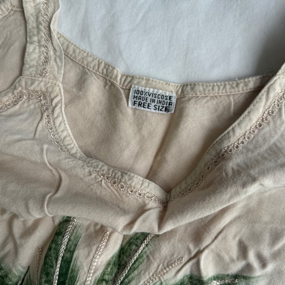 Palm Tree Free Size Dress - Picture 5 of 9